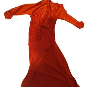 Elegant Orange Women's Dress